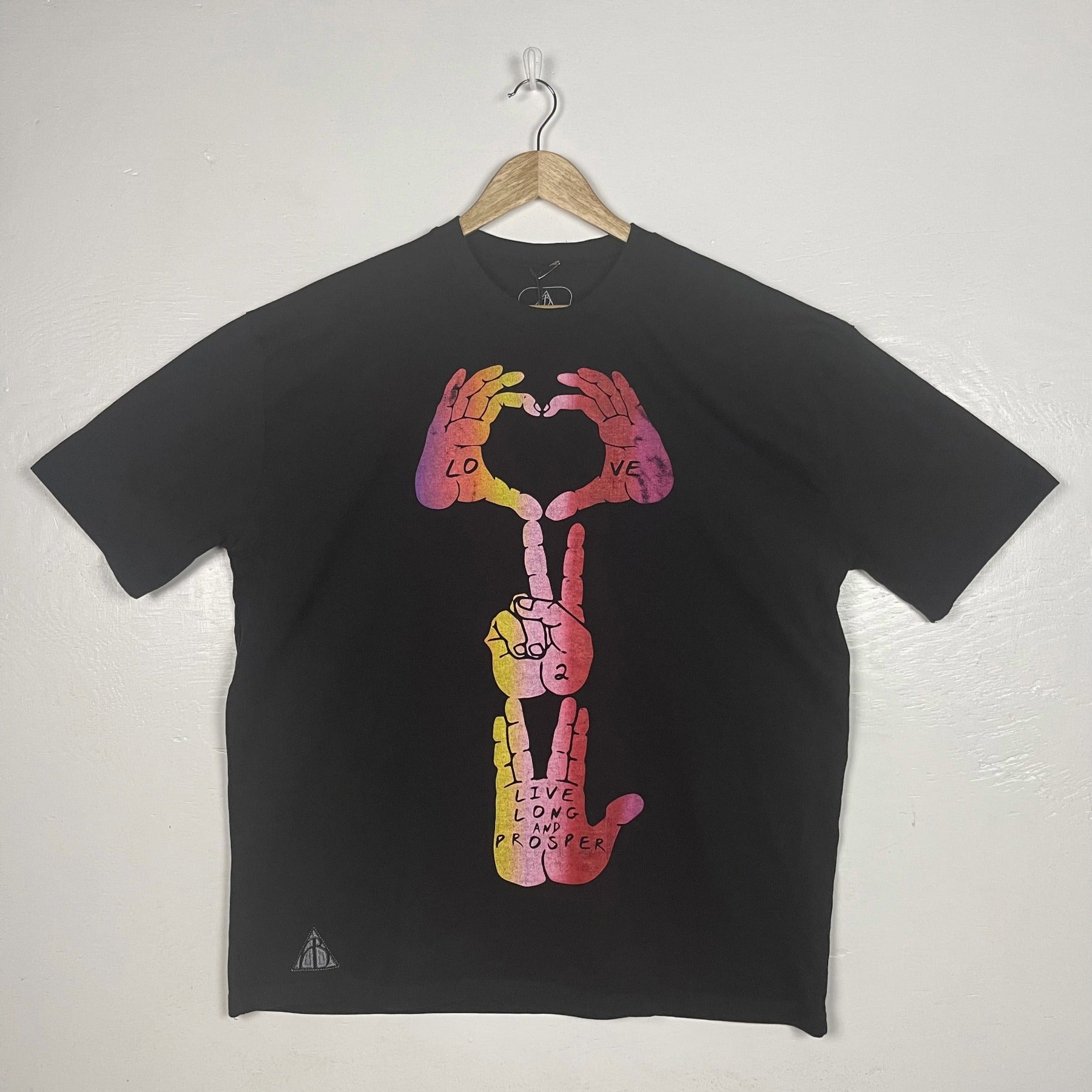 Love 2 Live Long & Prosper - Black with Multicolour Split (Large)