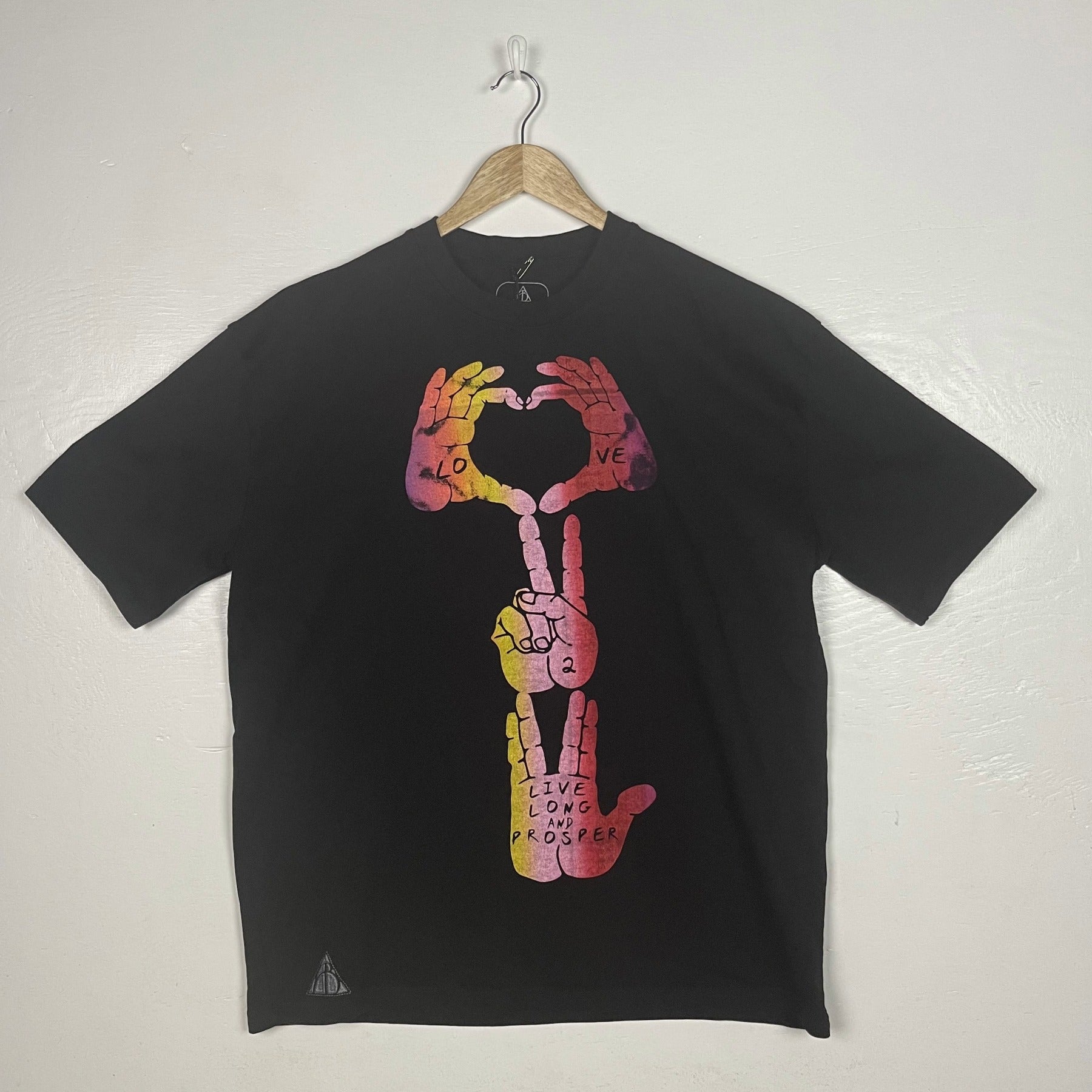 Love 2 Live Long & Prosper - Black with Multicolour Split (Large)