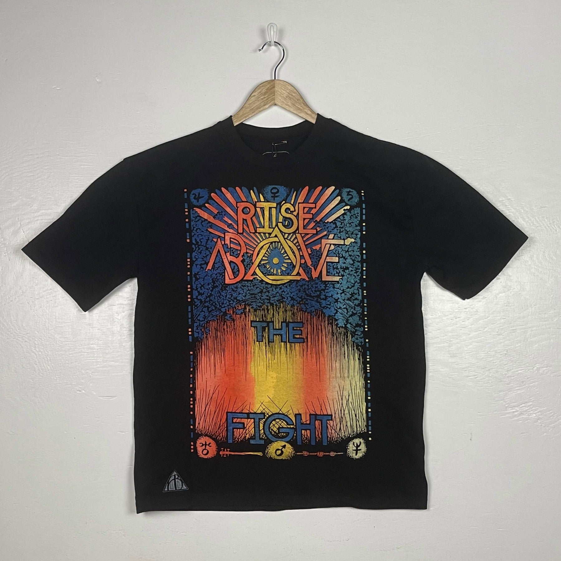 Rise Above the Fight - Black with Multicolor Split (Small)