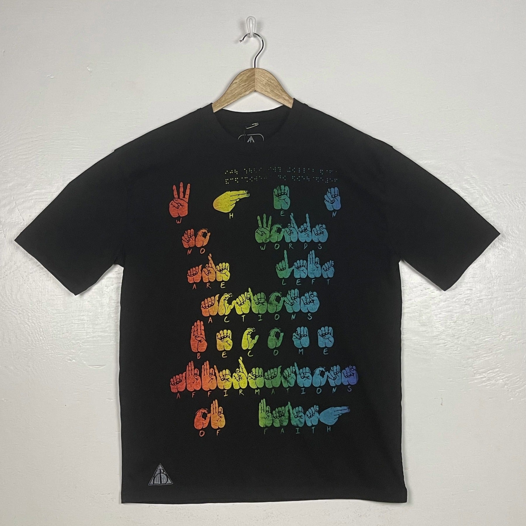 No Words Left - Black with Rainbow Split (Medium)