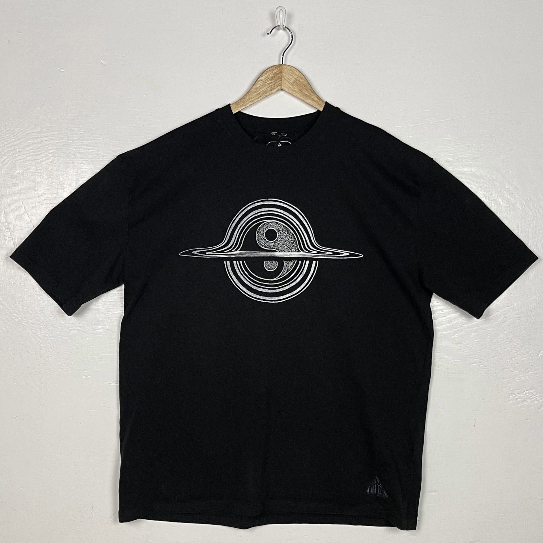 Everything Cycles Tee - Black with White Print (Large)
