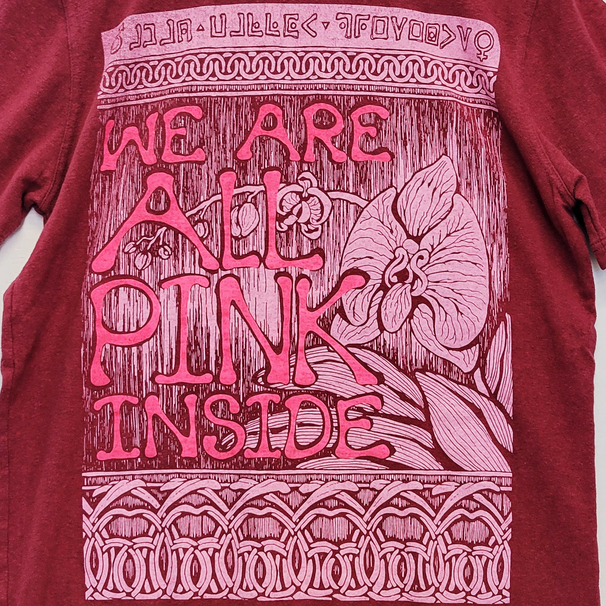 We Are All Pink Inside T on Red