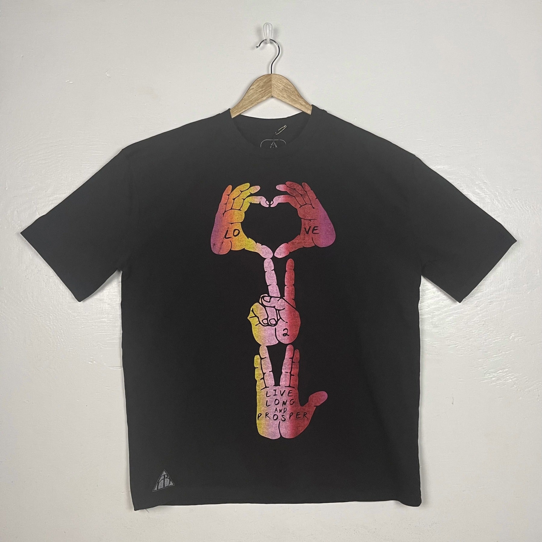 Love 2 Live Long & Prosper - Black with Multicolour Split (Large)