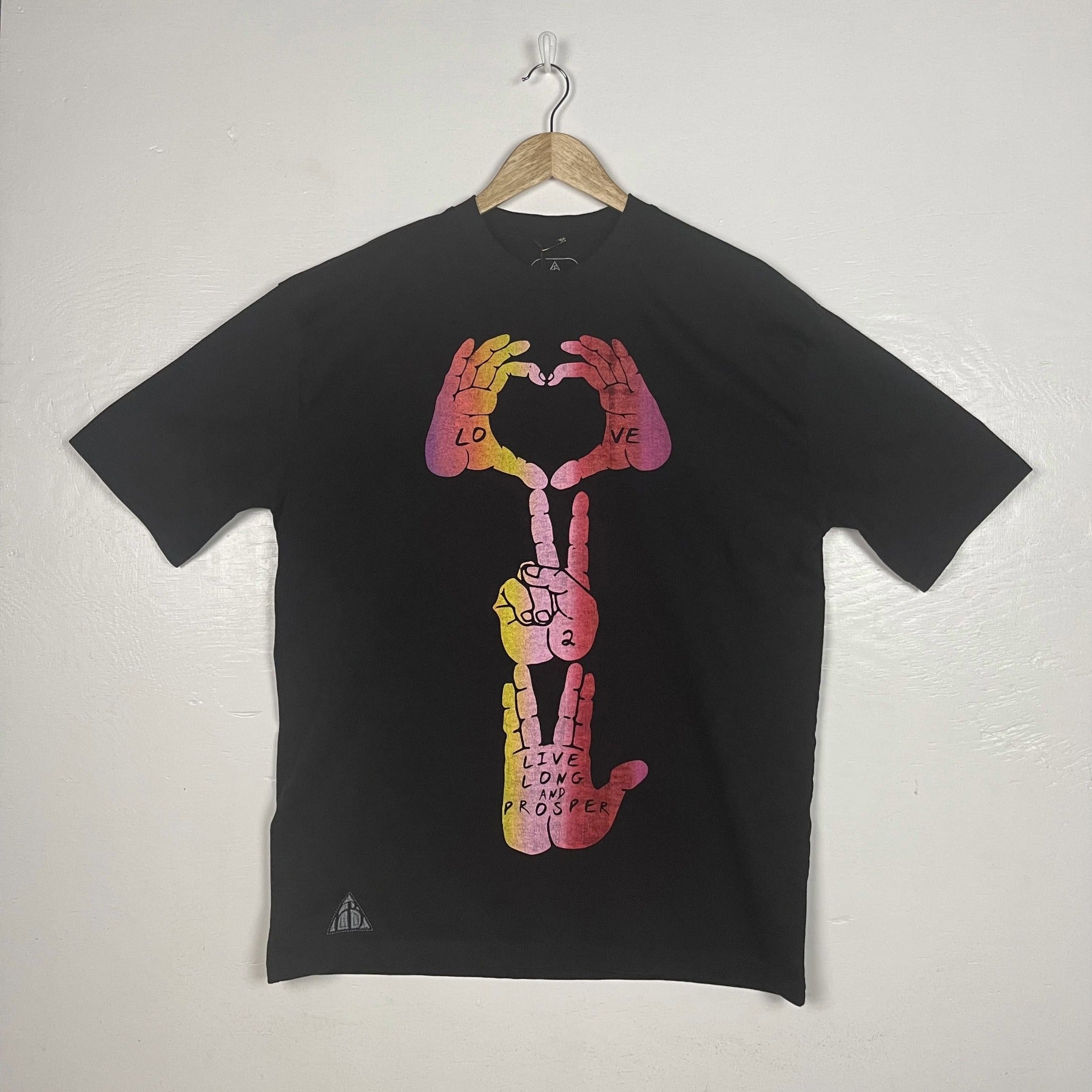 Love 2 Live Long & Prosper - Black with Multicolour Split (Medium)