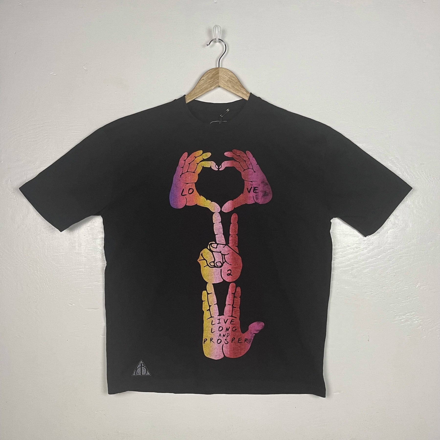 Love 2 Live Long & Prosper - Black with Multicolour Split (Small)