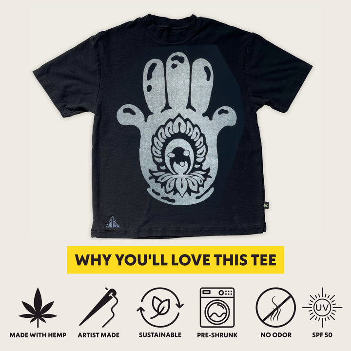 Hamsa Hand Black T